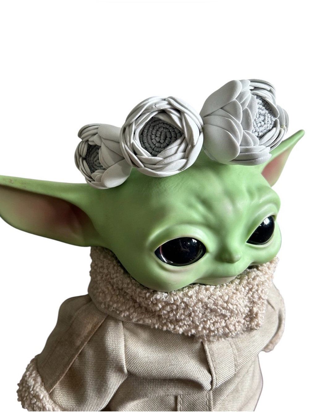 Kids White & Silver Flower Headband | Floral Hair Accessory | Handmade
